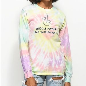 Middle Finger Tie Dye T Shirt
